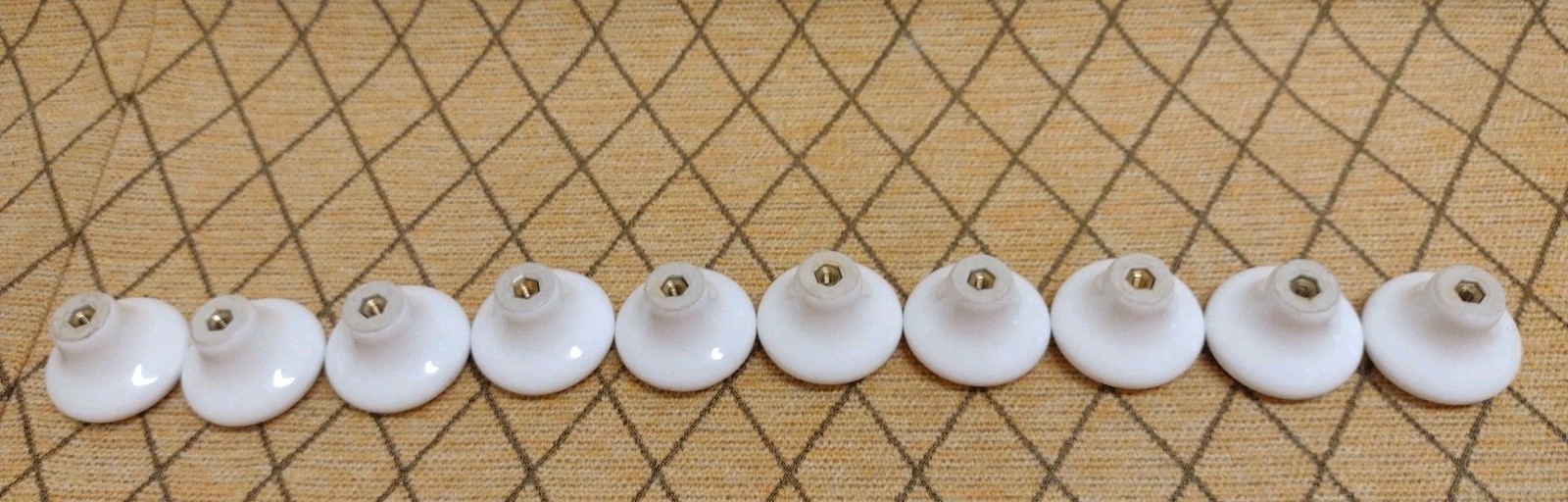 10 Vintage Porcelain Painted Plum fruit Cabinet Door Pull Knobs 1.5″ Wide