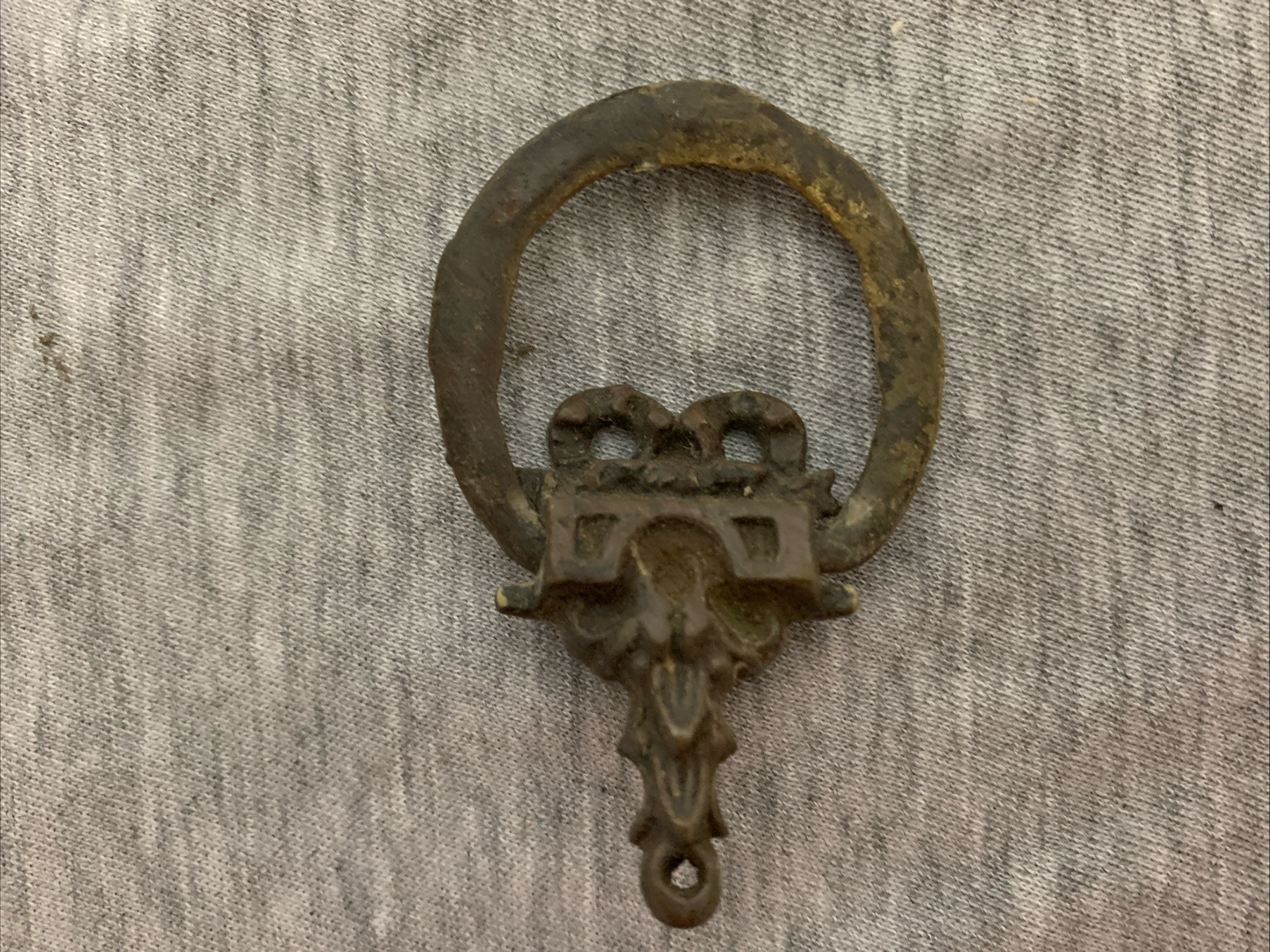 Antique Cast Bronze French Provincial Drop Bail Drawer Pulls Lot of 2