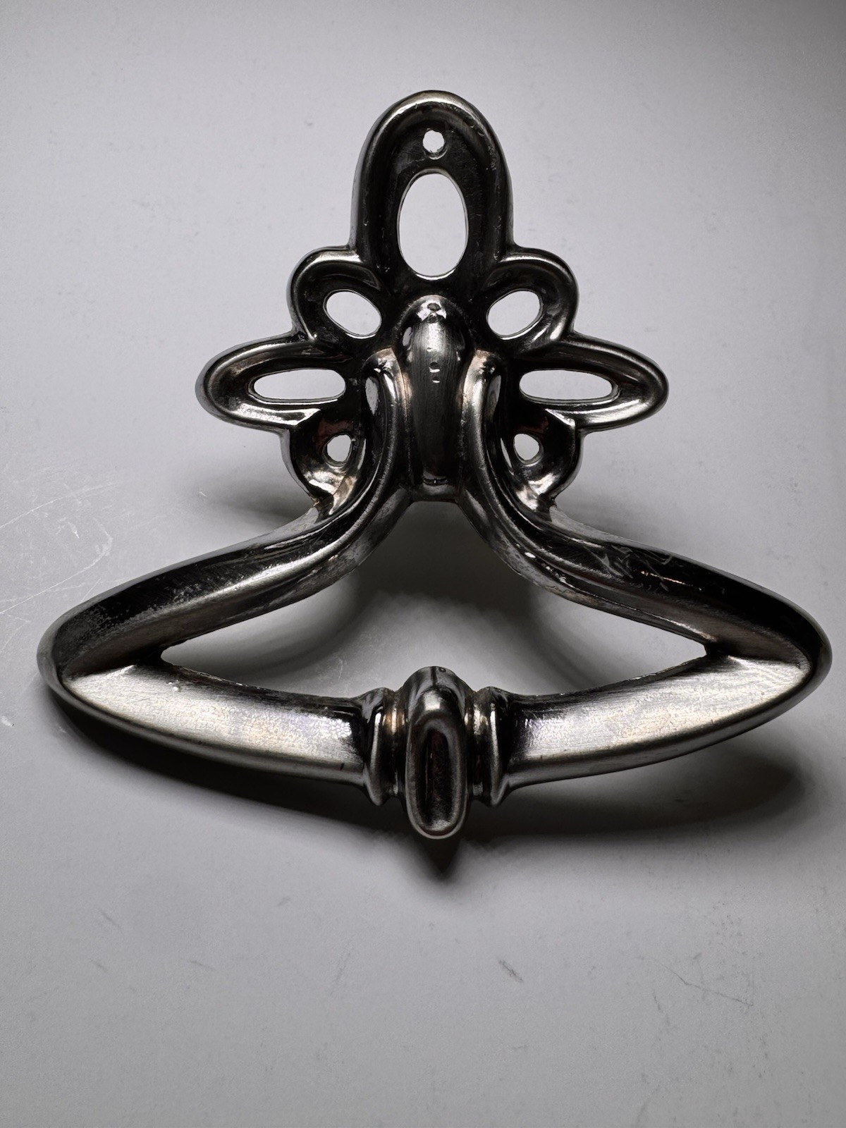 Amerock Drop Bail Knocker Drawer Handles Pull Brushed Silver Tone Metal VTG