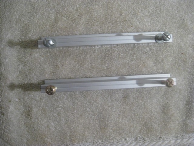 2 Salvaged Cabinet Drawer Pulls Handles ( Brushed Nickle or Aluminum) W/screws