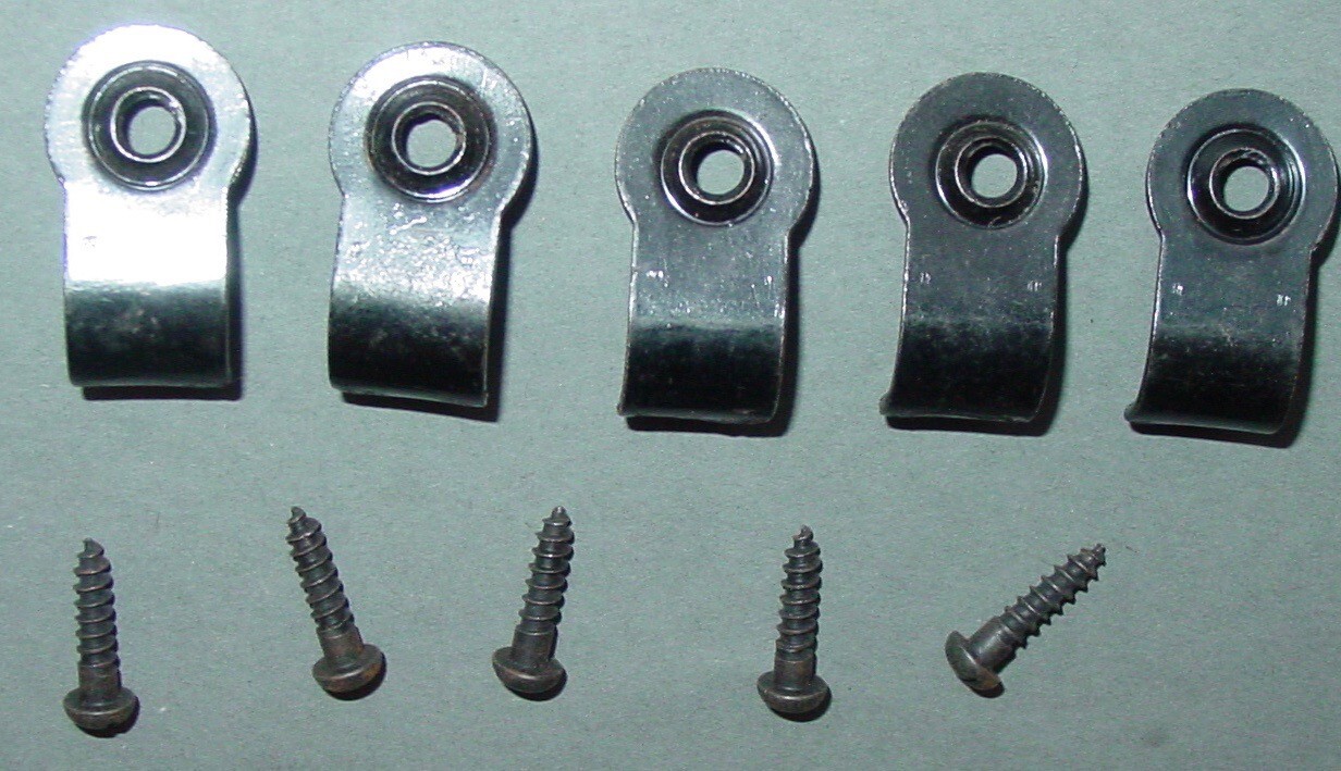 5 Vintage Window Sash Chain Holder Lift Pull Lot Antiqued Japanned Finish Lot