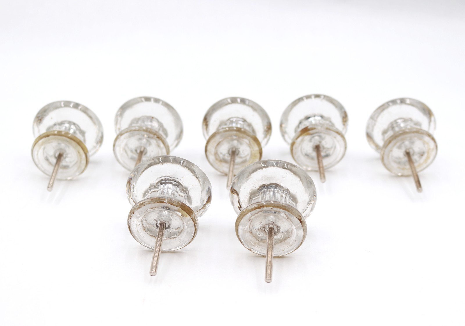 Vintage 2 in. Round Glass Cabinet Drawer Knob Set