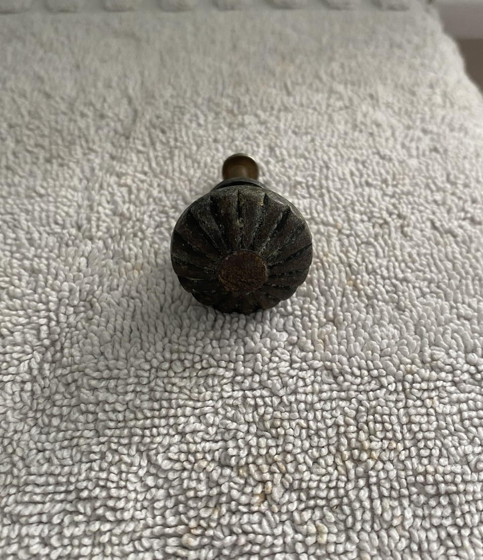 Vintage Drawer Knobs Antique Brass Cabinet Handles Set of 2
