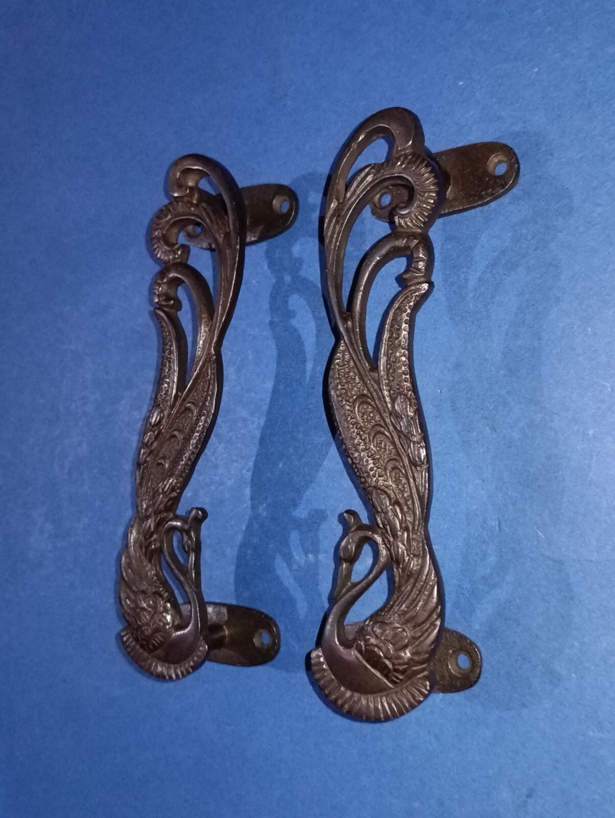 Peacock Design Cupboard Puller Brass Pheasants Bird Theme Door Handle Set AJ103