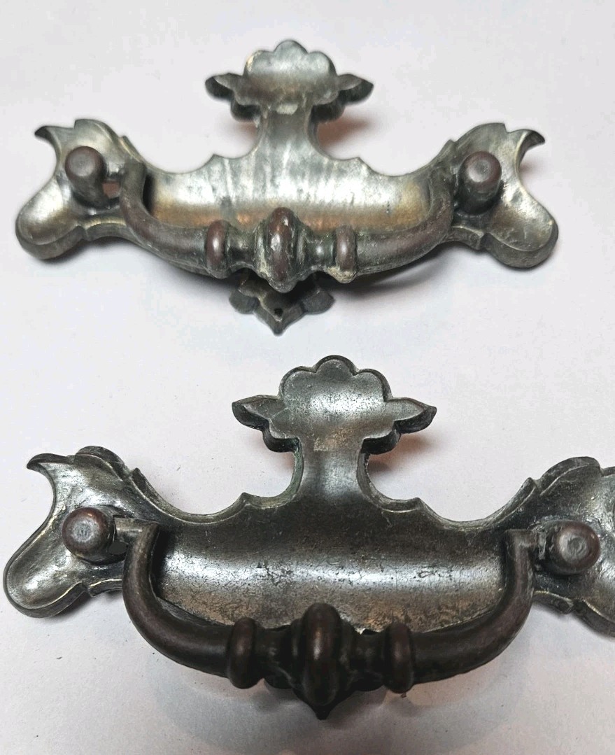 Vintage Keeler Brass Co KBC P2308 Chippendale Bail Pulls 2-1/4″ Center Set of 7