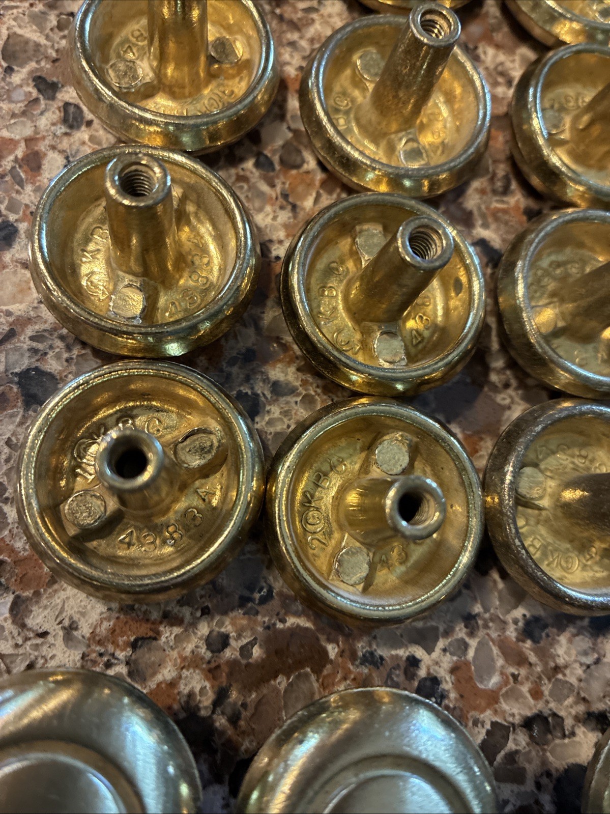 Lot of 20 Keeler Brass Co KBC 43834 Brass Drawer Pulls Handles Knobs Vintage