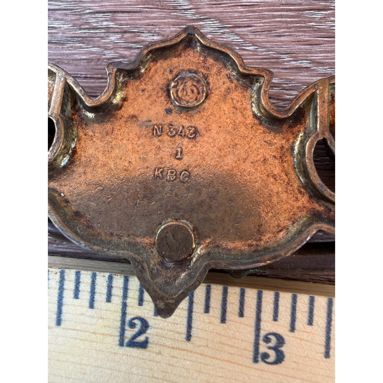 Vintage Keeler Brass Co KBC Chippendale Batwing Drawer Pulls Set of 10 N543 3in