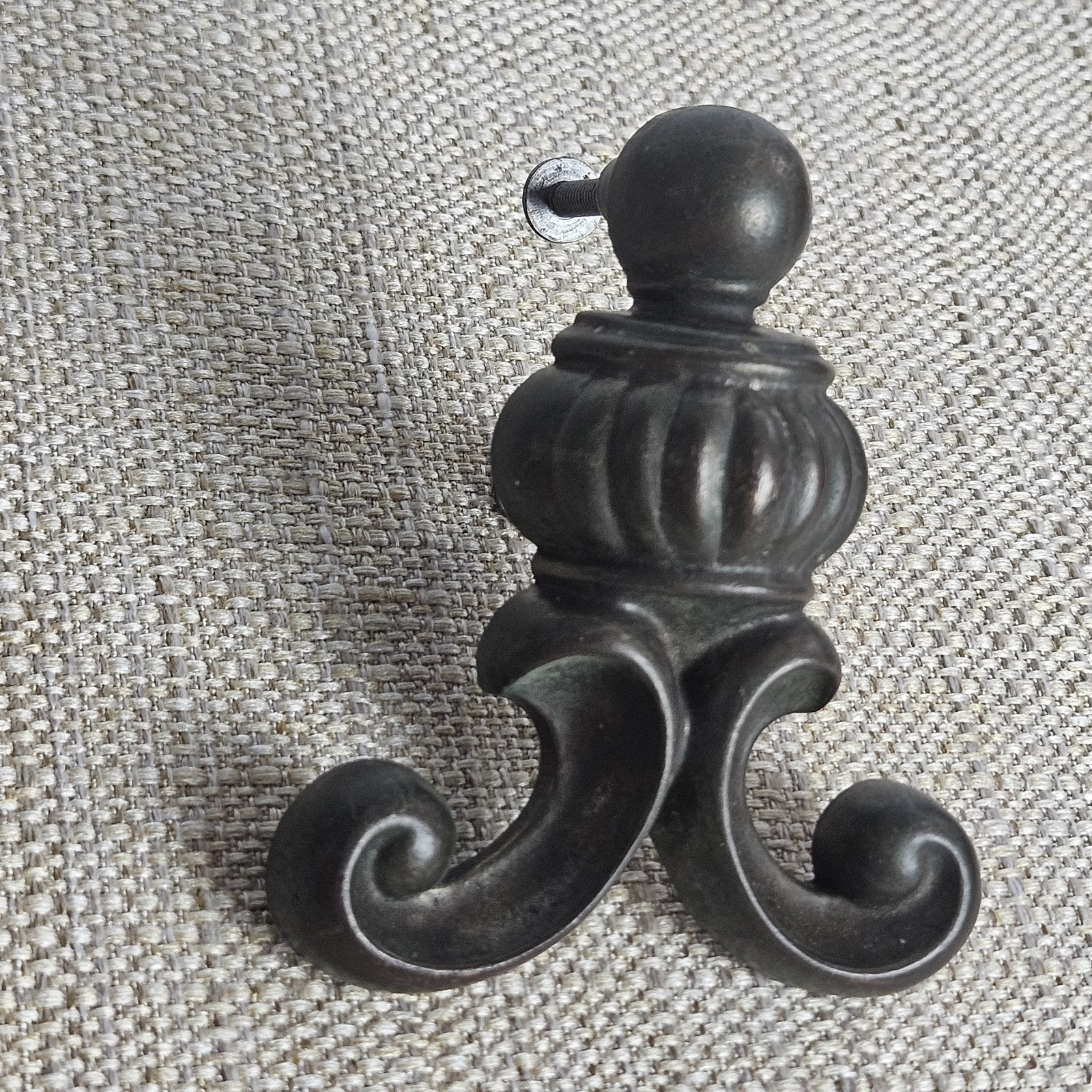 Ornate Drawer Pull Handles Set 6 Antique Bronze Tone Cabinet Hardware Scroll