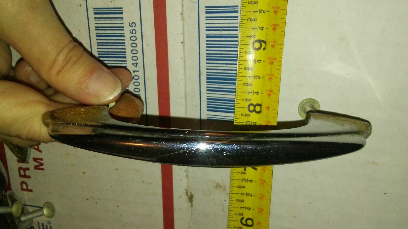 Lot of 2 Vintage Drawer Door Pulls Handles 5 x 1 old Brass