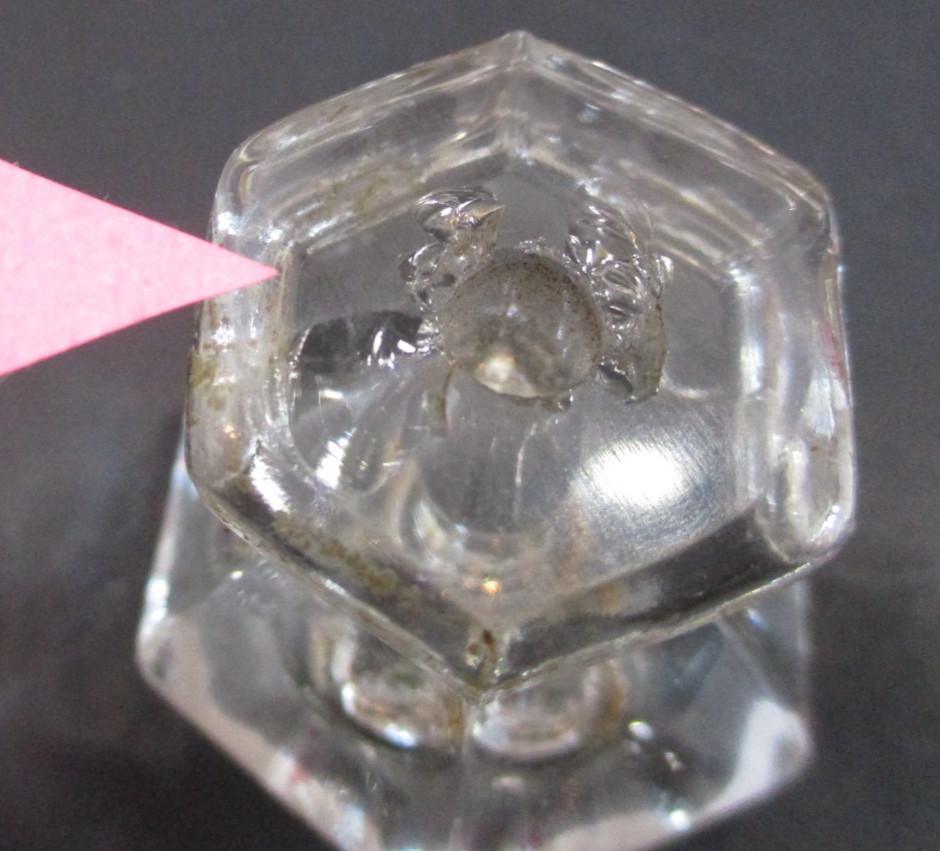 Hexagonal Clear Glass Drawer Knobs 6 Sided Dresser or Cabinet Pulls Salvage 6 PC