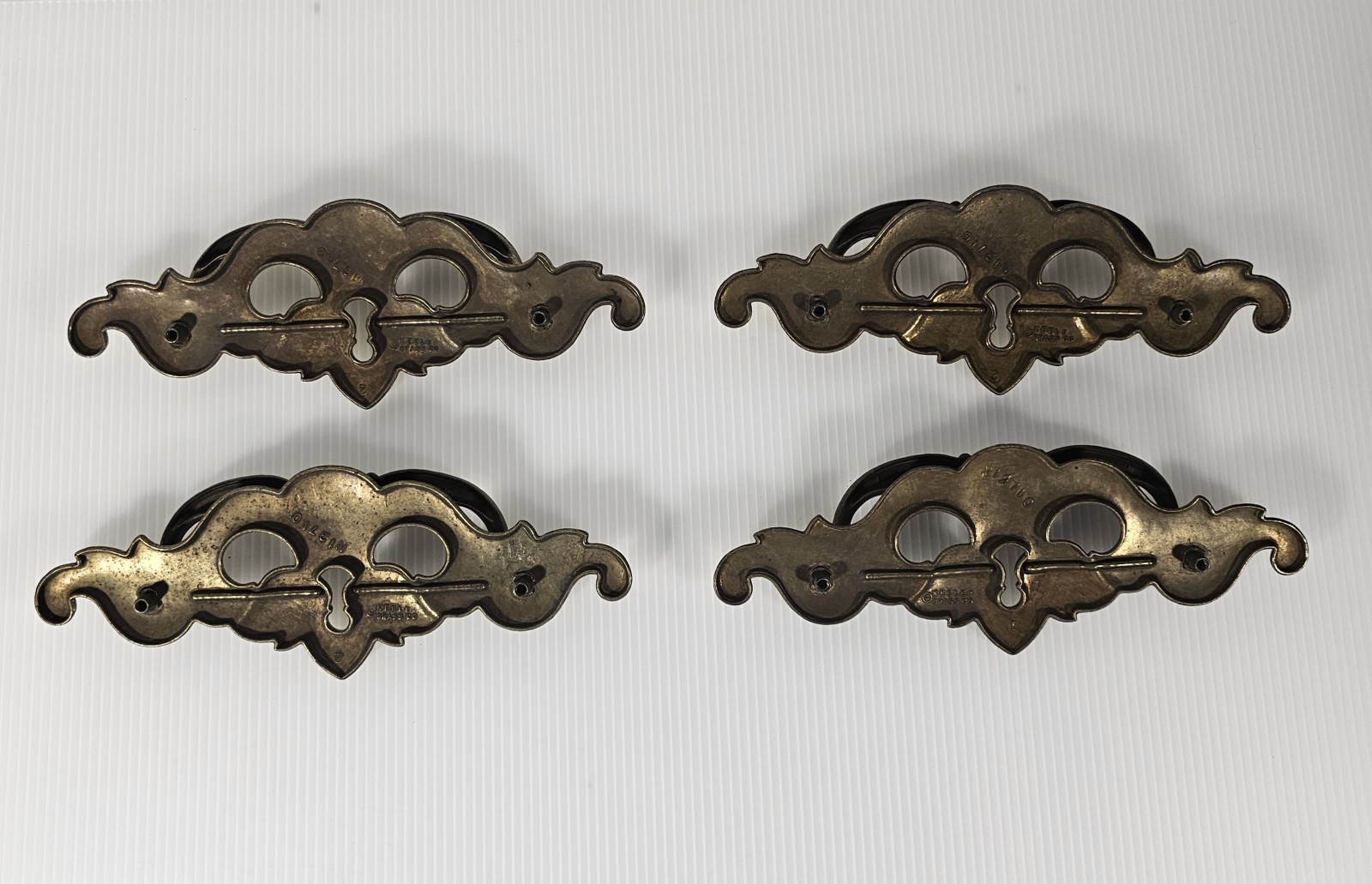 4 Vintage Keeler Brass Co. N12710 Drawer Pulls 8 Inch, Set of 4, Large