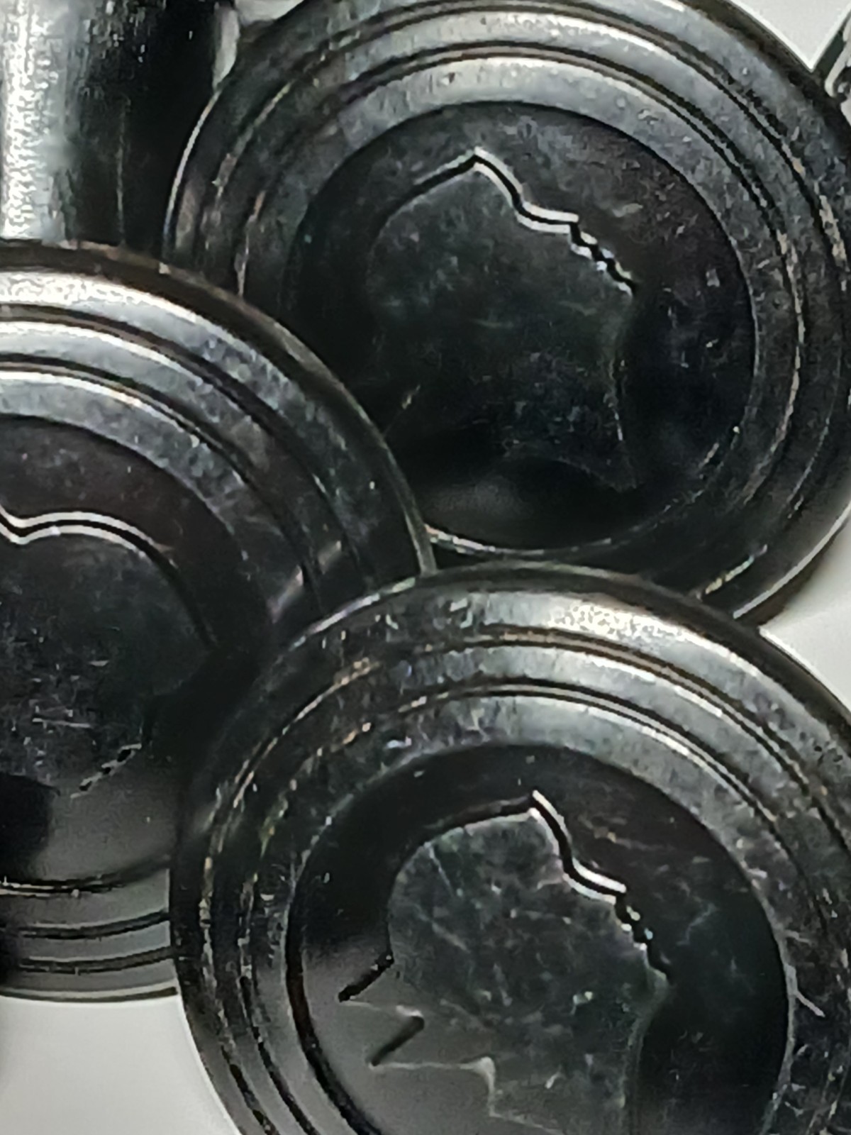 Lot of 10 Mercury Head Winged God Man 1- 1/2 inch Knob Cap Pulls