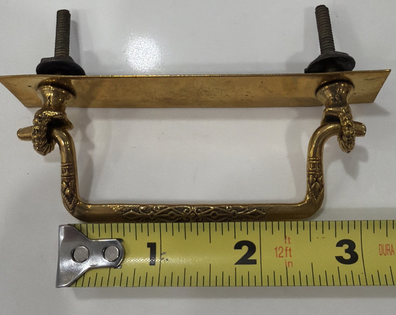 Set of 8 VTG EASTLAKE STYLE Brass Dresser Pulls Rectangular Art Deco Victorian