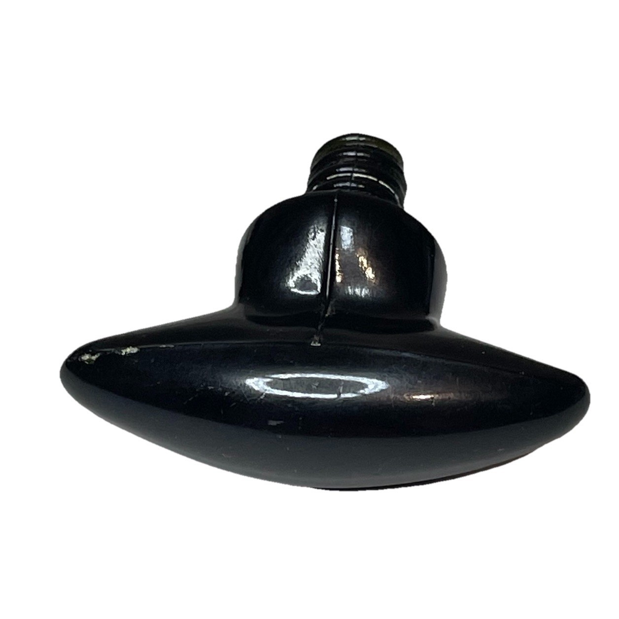 Vintage Black Glass Drawer Cabinet Knobs Pulls Mixed Styles Art Deco Lot of 3