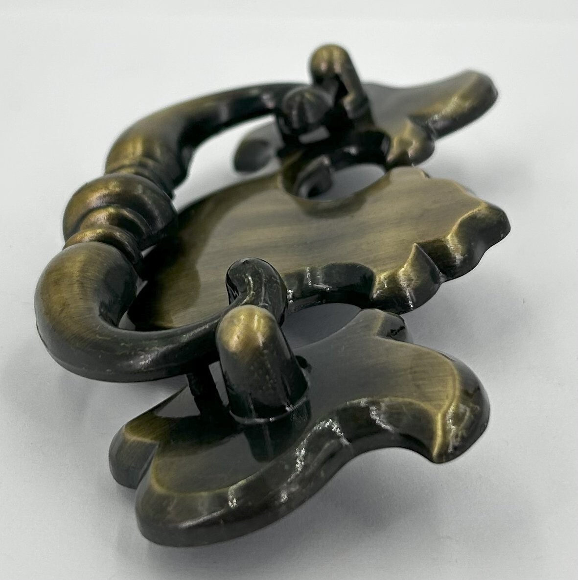 Batwing Style Drawer Pulls – Vintage Finish with Drop Bail Handle -Sold in Pairs