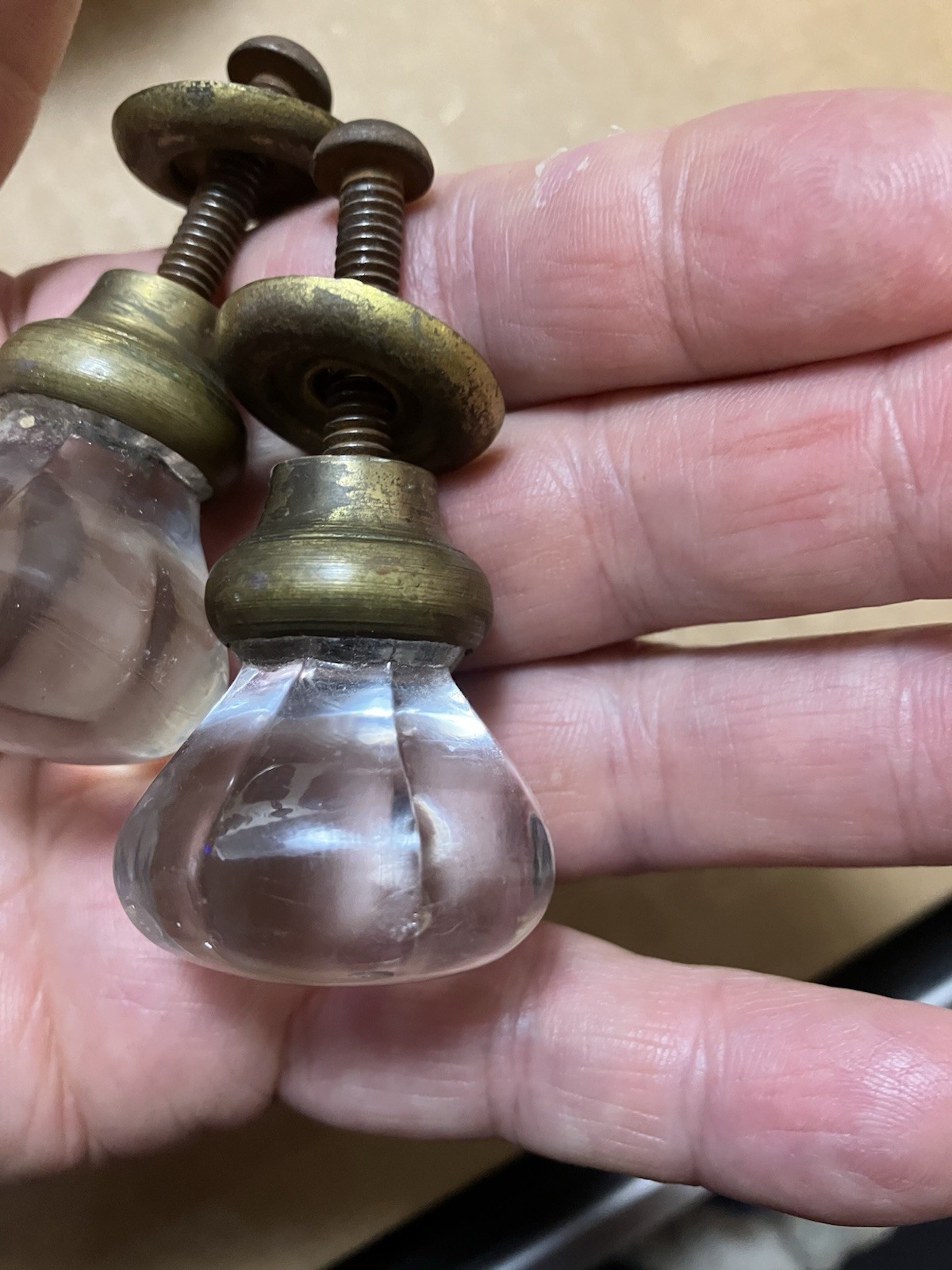 RARE VICTORIAN-EMPIRE FACETED GLASS PULL NM BEAUTIFUL EARLY GLASS MAKE AN OFFER