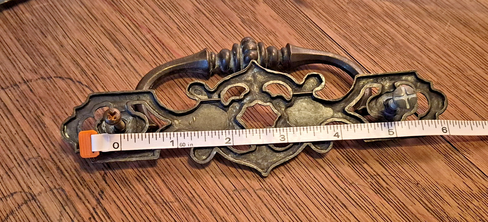 Lof 4 Vintage 1960’s KEELER BRASS Drawer Pull Drop Bail Handle Chippendale KBC1