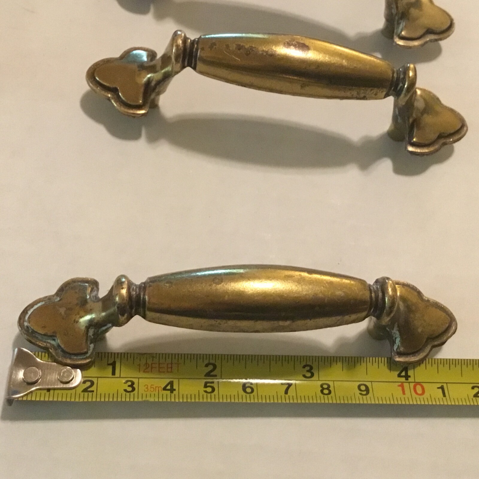 SET OF 5! KBC- KEELER BRASS COMPANY- CABINET DOOR PULLS! 3” C TO C #N13963