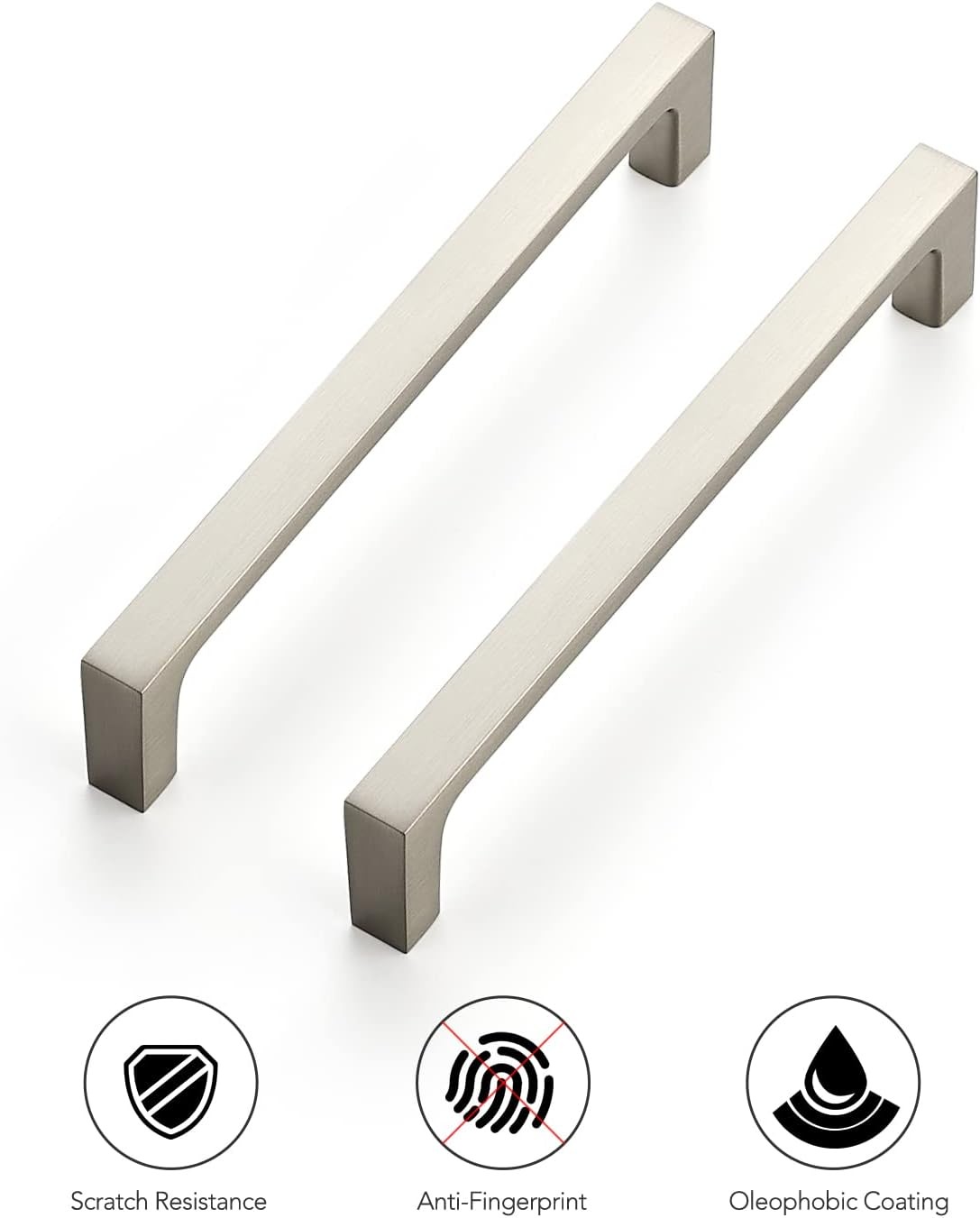 Ravinte 25 Pack Brushed Nickel Square Cabinet Pulls, 5 Inch