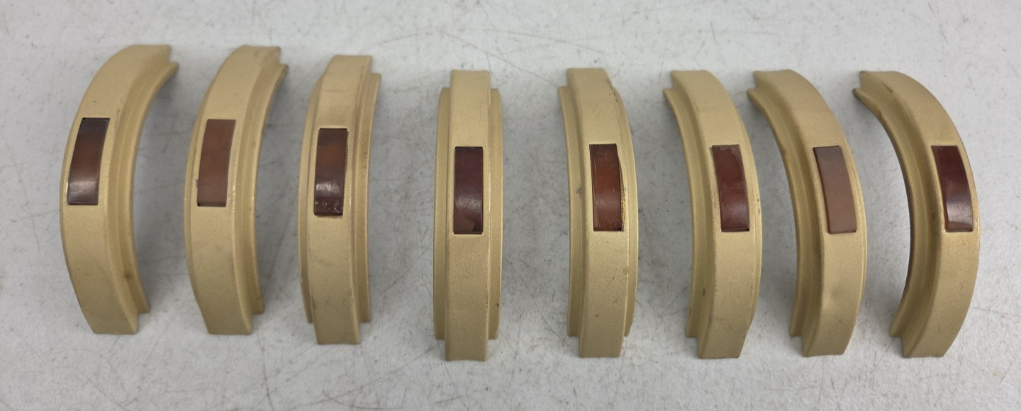 Vintage Lot of 8 Curved Handle Drawer Pulls Dresser Cabinet Mid Century Modern