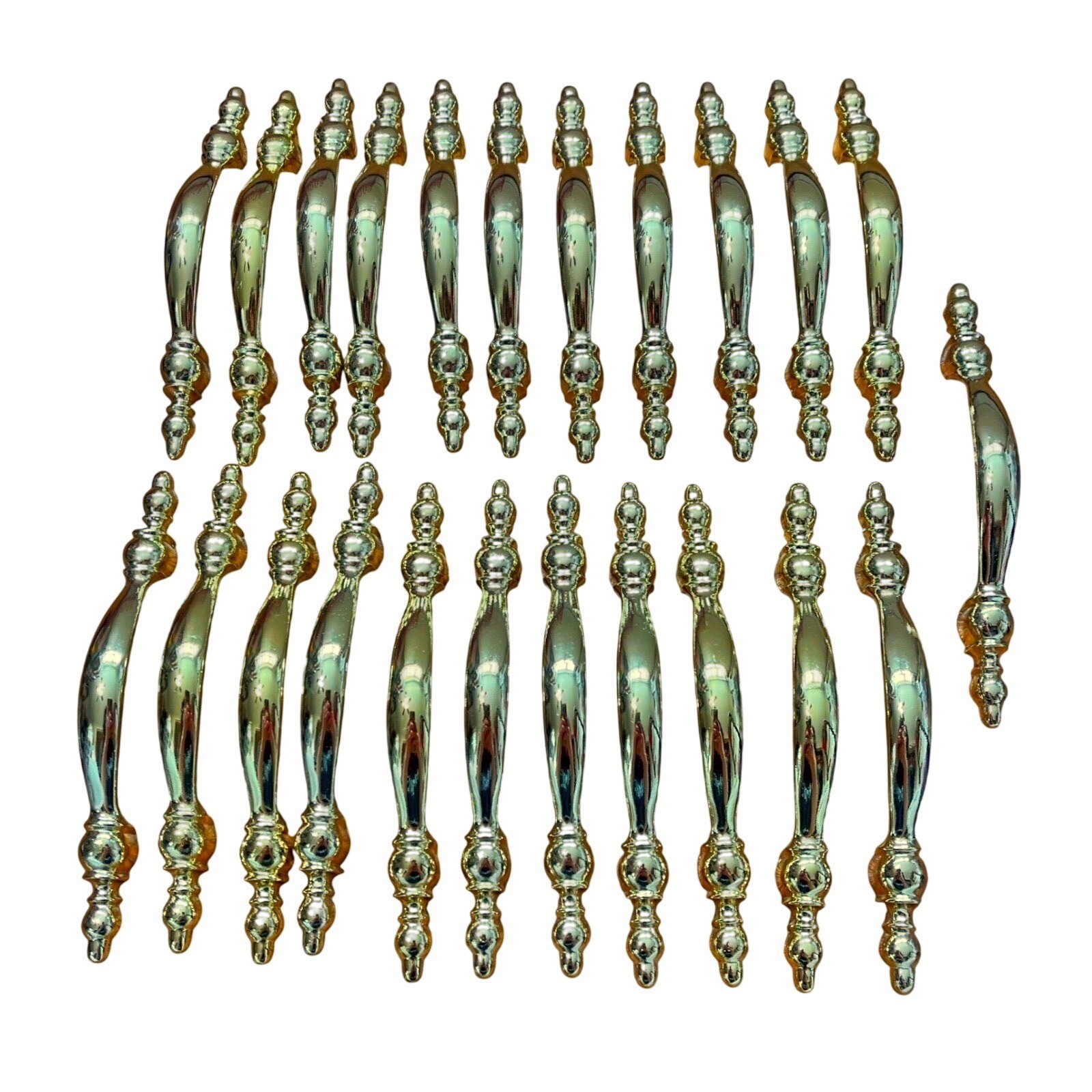 23 VTG Amerock Drawer Pulls 3″ Bore Lot Satin Nickel Gold Avante Cabinet