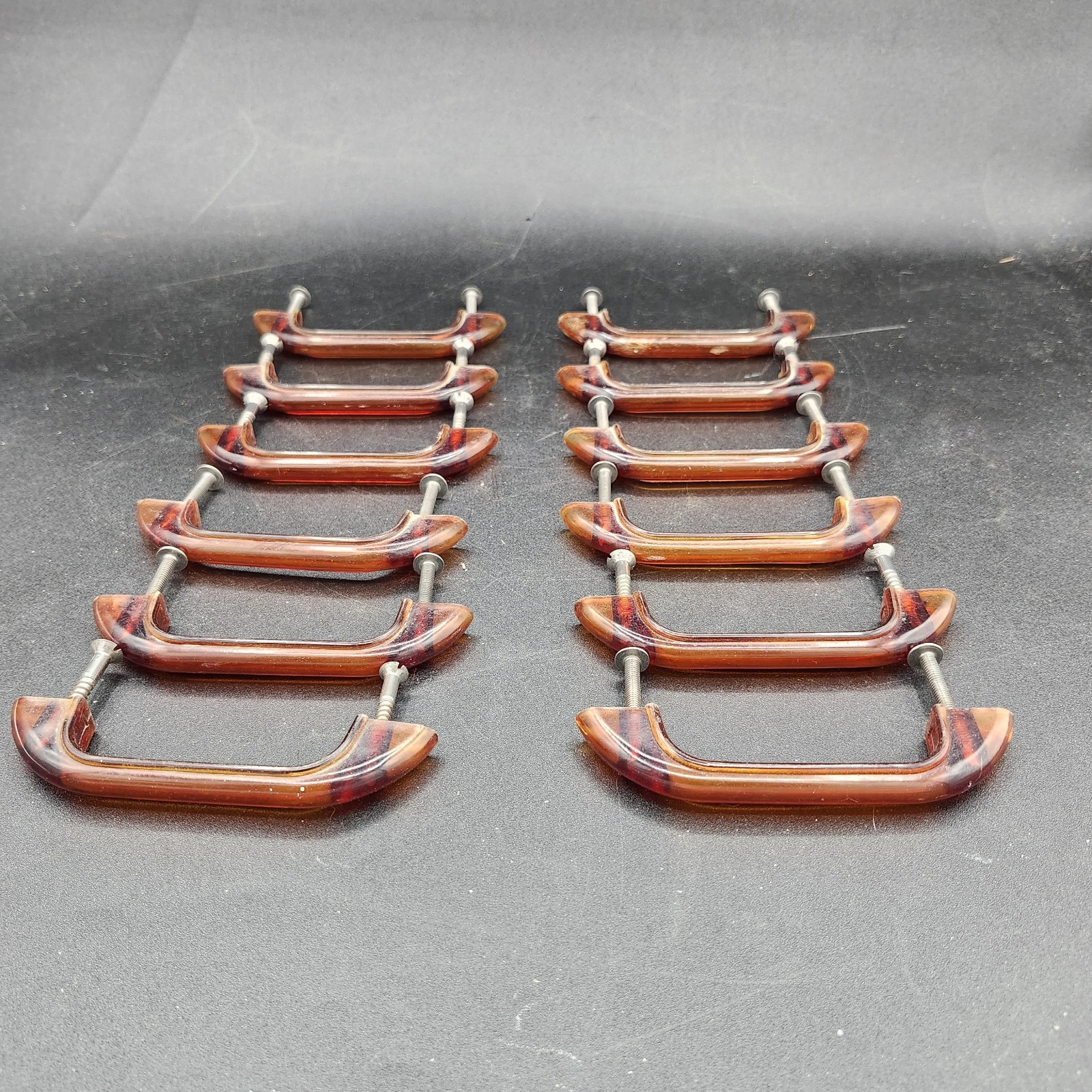 Vintage Art Deco Amber Bakelite Drawer Pull 1930s/40s 3 1/8″OC