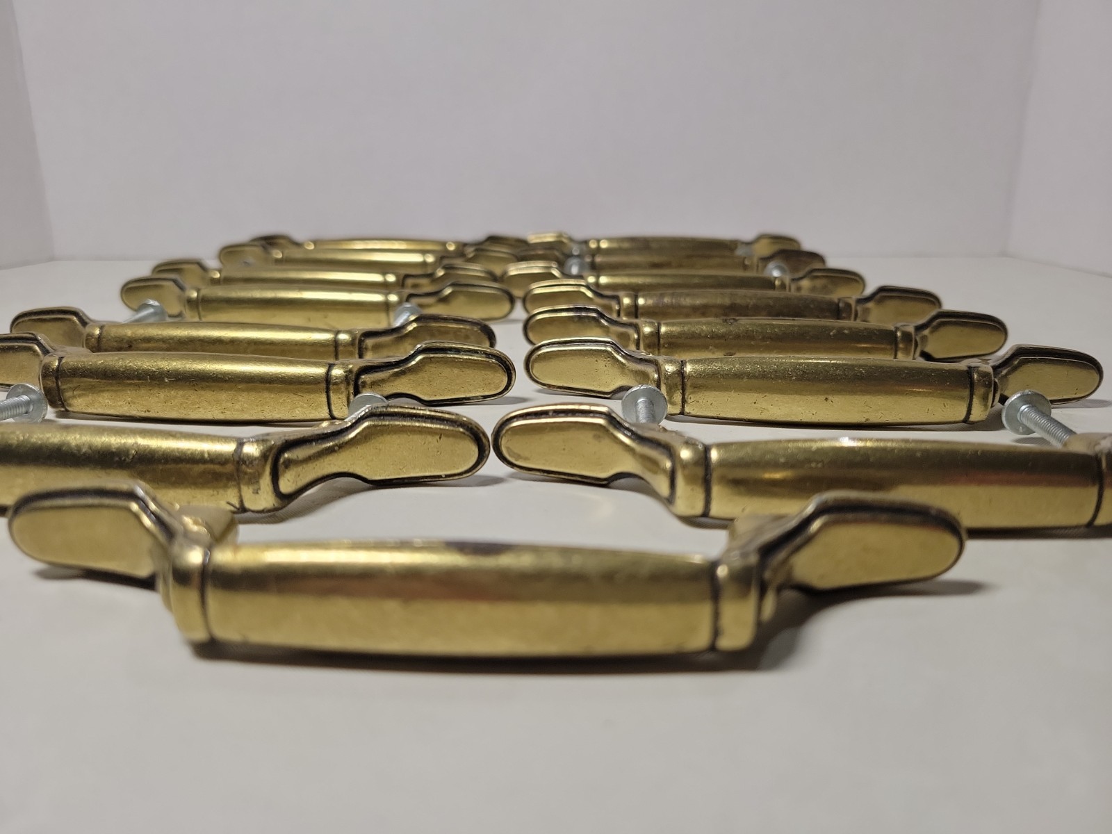 13 Vtg Brass Drawer Pull Handle Cabinet Pull Dresser Handles Traditional 63842