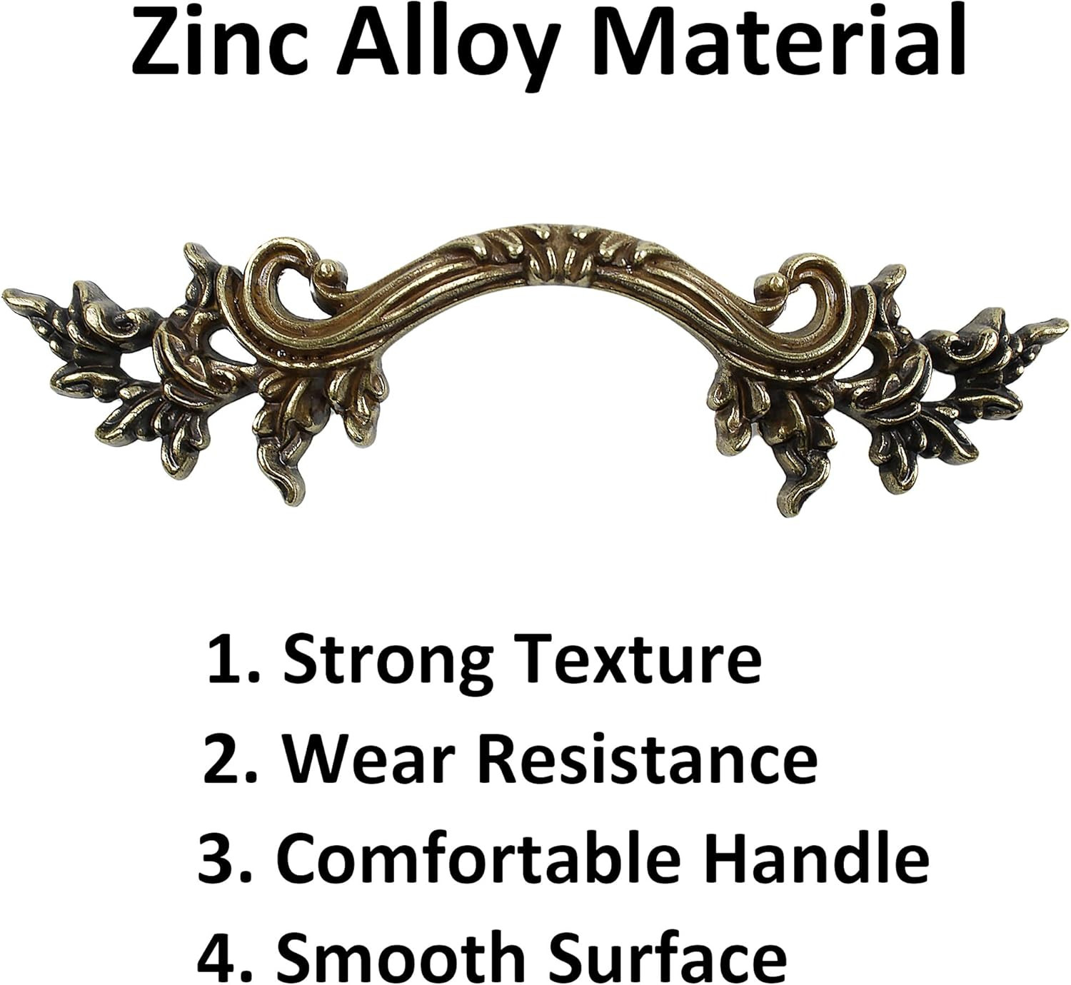 4PCS 6Inch Vintage Drawer Pulls, Antique Bronze Cabinet Handles, Euro Style Dres