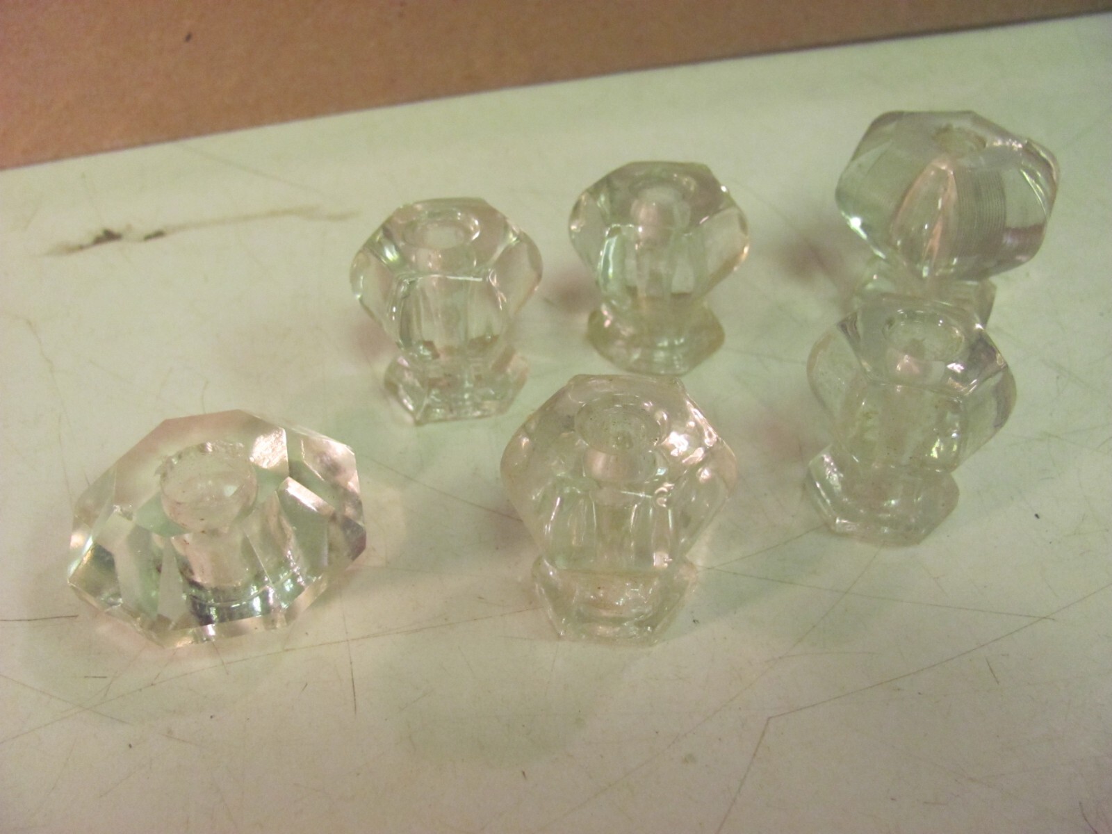 VINTAGE LOT GLASS DRAWER CABINET DOOR PULLS KNOBS FURNITURE DESK USA