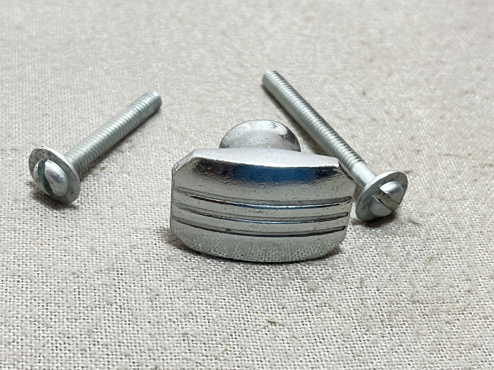 Set Of 12 Zinc Plated Art Deco Drawer Knobs Pulls New Original In Box Plus 1