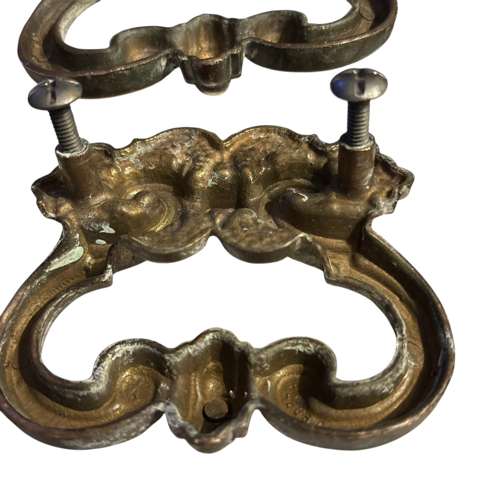 3” Brass Finger Pull Drawer Handle Ornate Victorian Set of 4 Antique Vintage