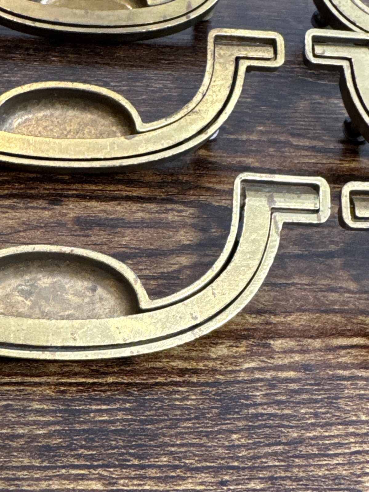 DREXEL ACCOLADE Brass Drawer Bail Pulls 6 Handles Campaign KBC N7231 – 3.5” CC