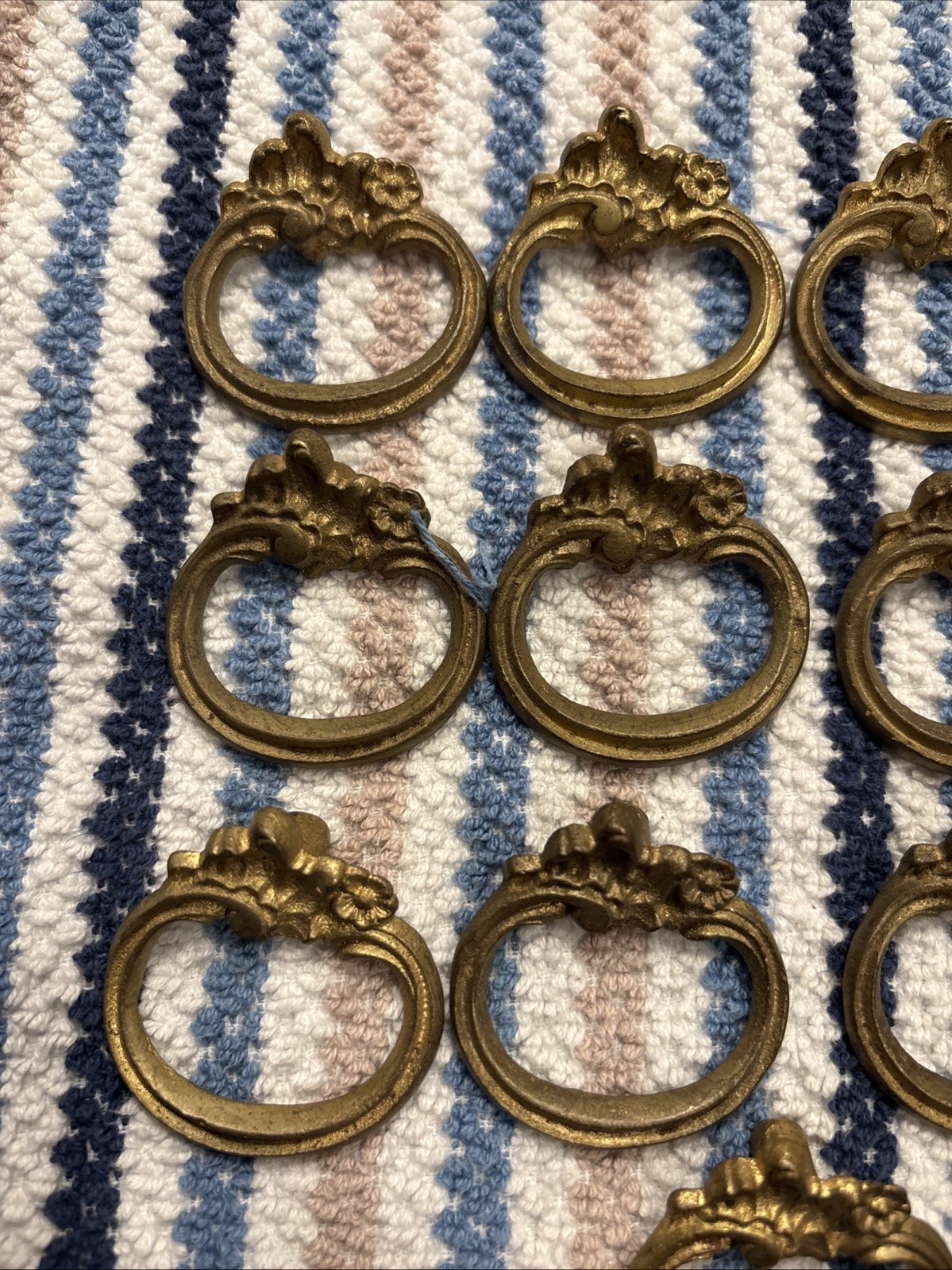 Vintage 17 Traditional 1 1/2” Brass Keyhole Drawer Pulls