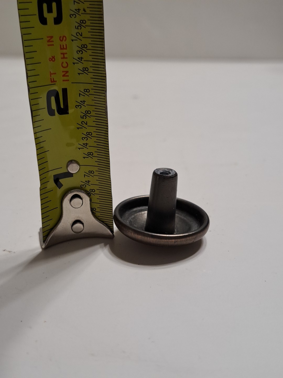 Rustic Bronze Color Pull Knob With Gold Tone/Silver Backplate