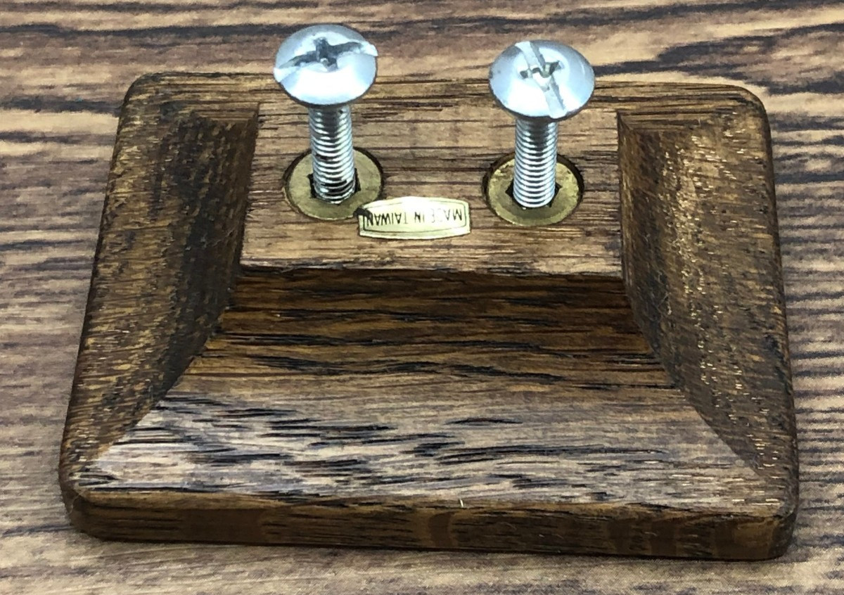 Vintage Pair of Wooden MCM Rectangular Cabinet Pulls Handles 2.75″ #053