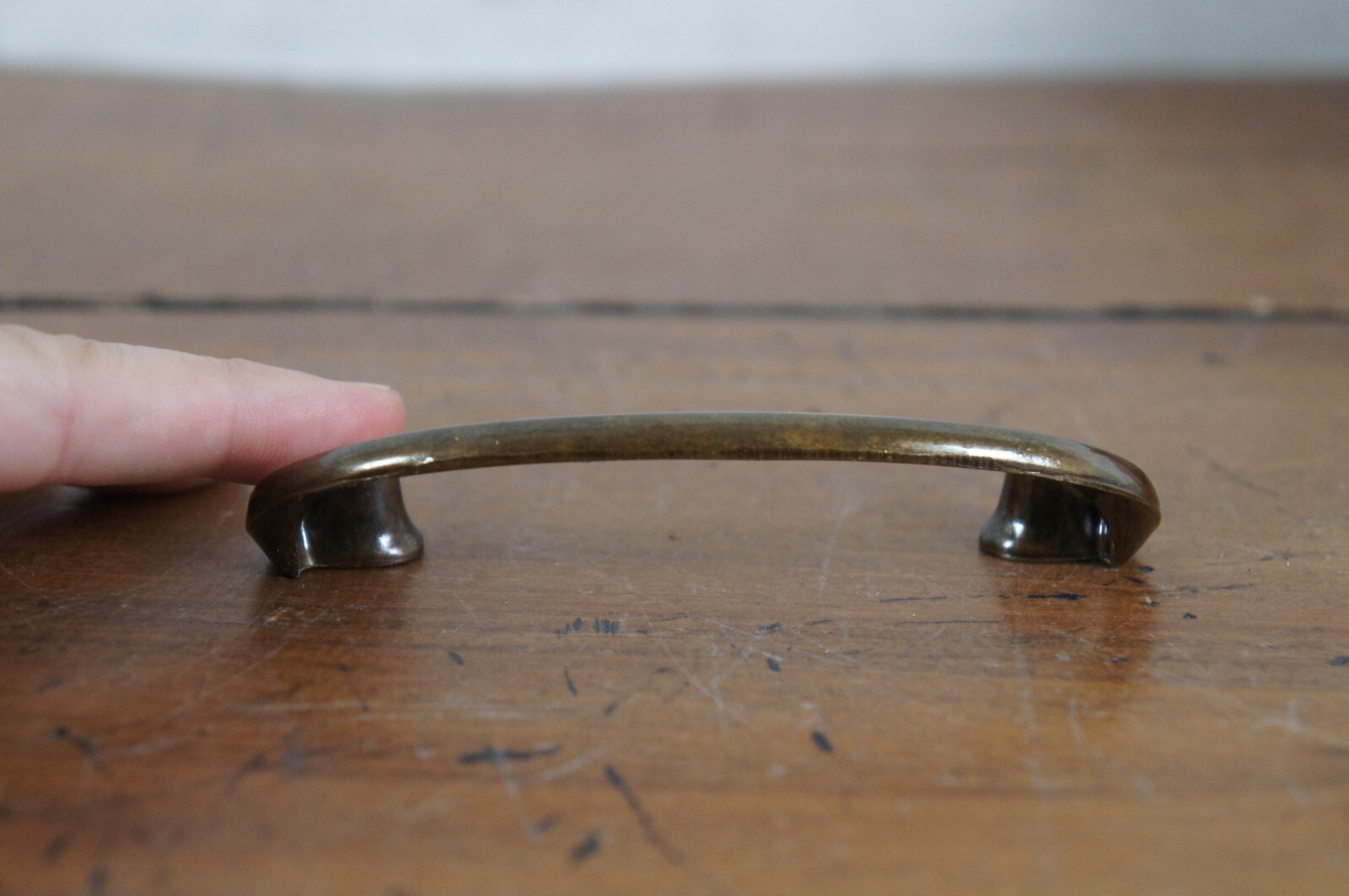 National Lock Co Medalist C678-4A Antique Brass Colonial Classic Drawer Pull MCM