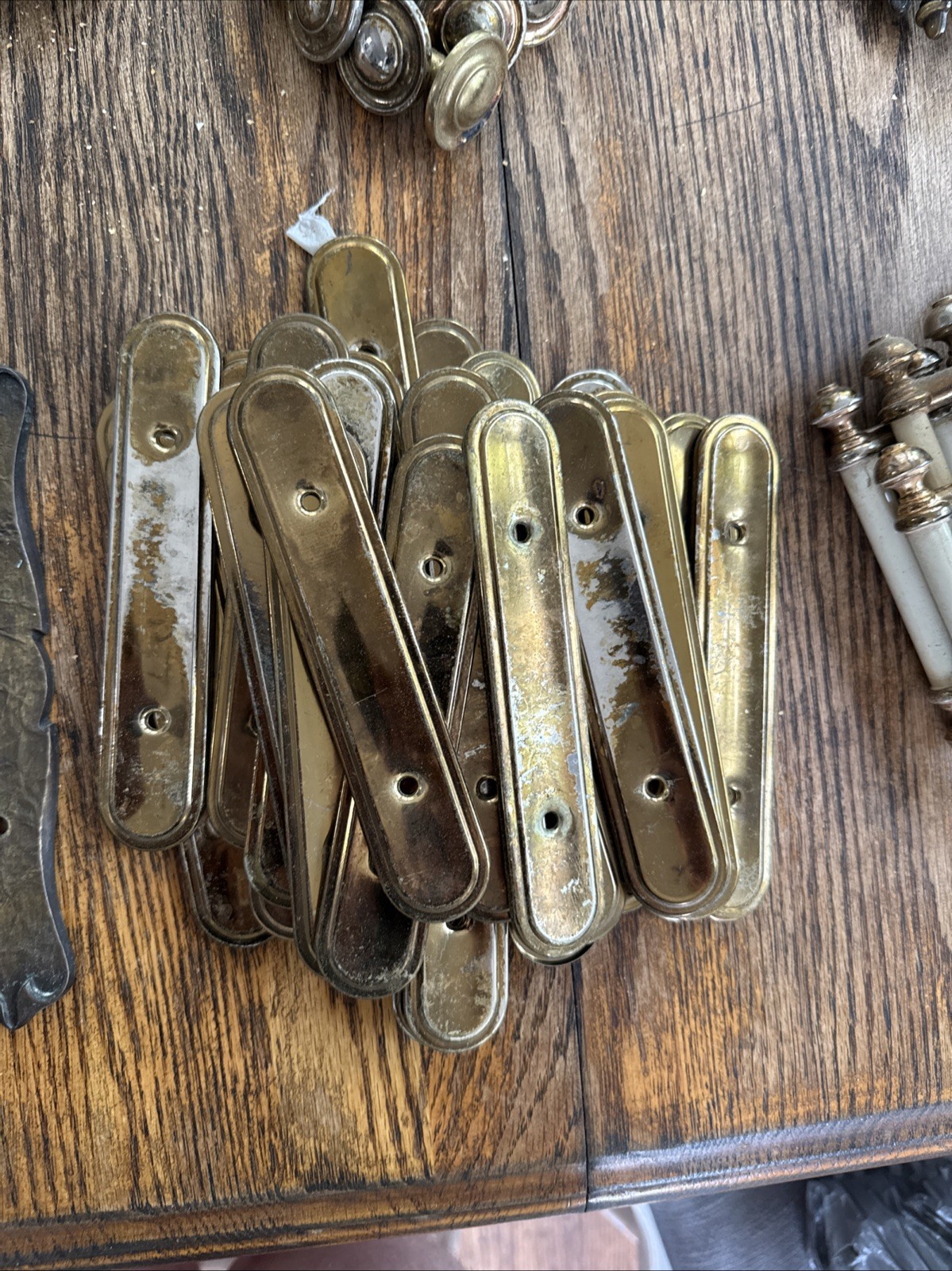 LARGE lot Of Vintage/antique Door Drawer Pulls And Backplates