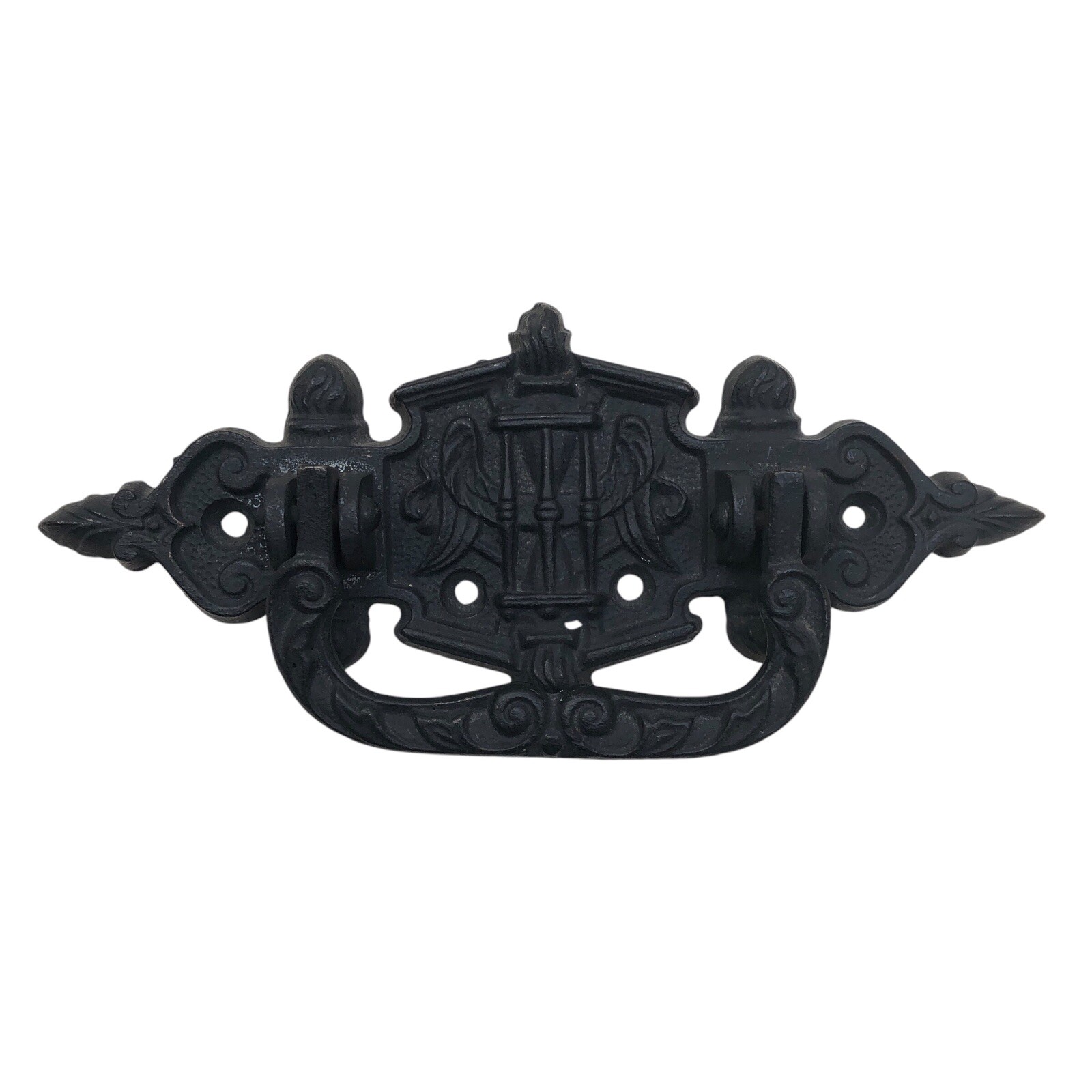 FRENCH DRAWER PULL – Antique Gothic Victorian Cast Iron Eastlake Coffin HEAVY!