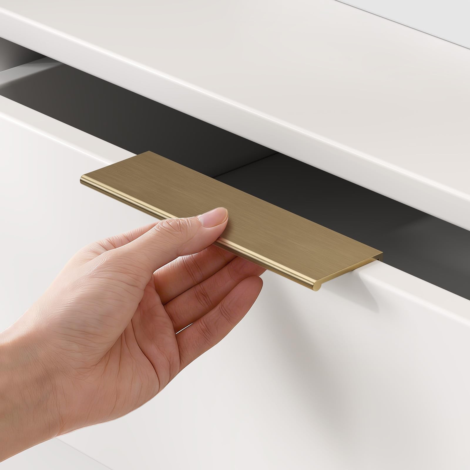 Peaha 10 Pack 5 Inch Finger Pulls For Cabinets Champagne Bronze Cabinet Pulls