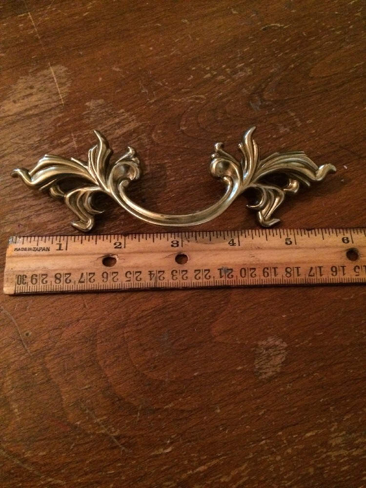 Vintage look Belwith Brass French Provincial Drawer Pull Handles Gold NEW