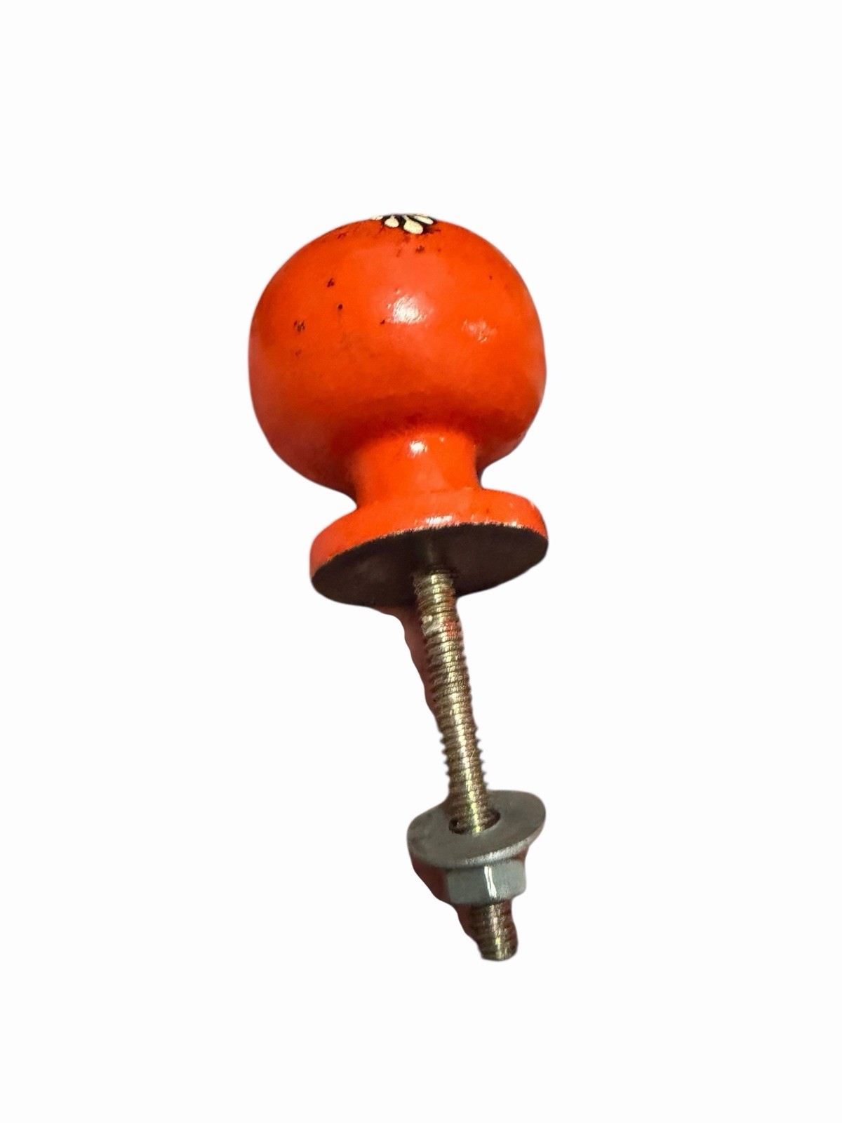 Vintage Wooden Knob Pull Drawer Dresser Set Of 4 Hand Painted Orange