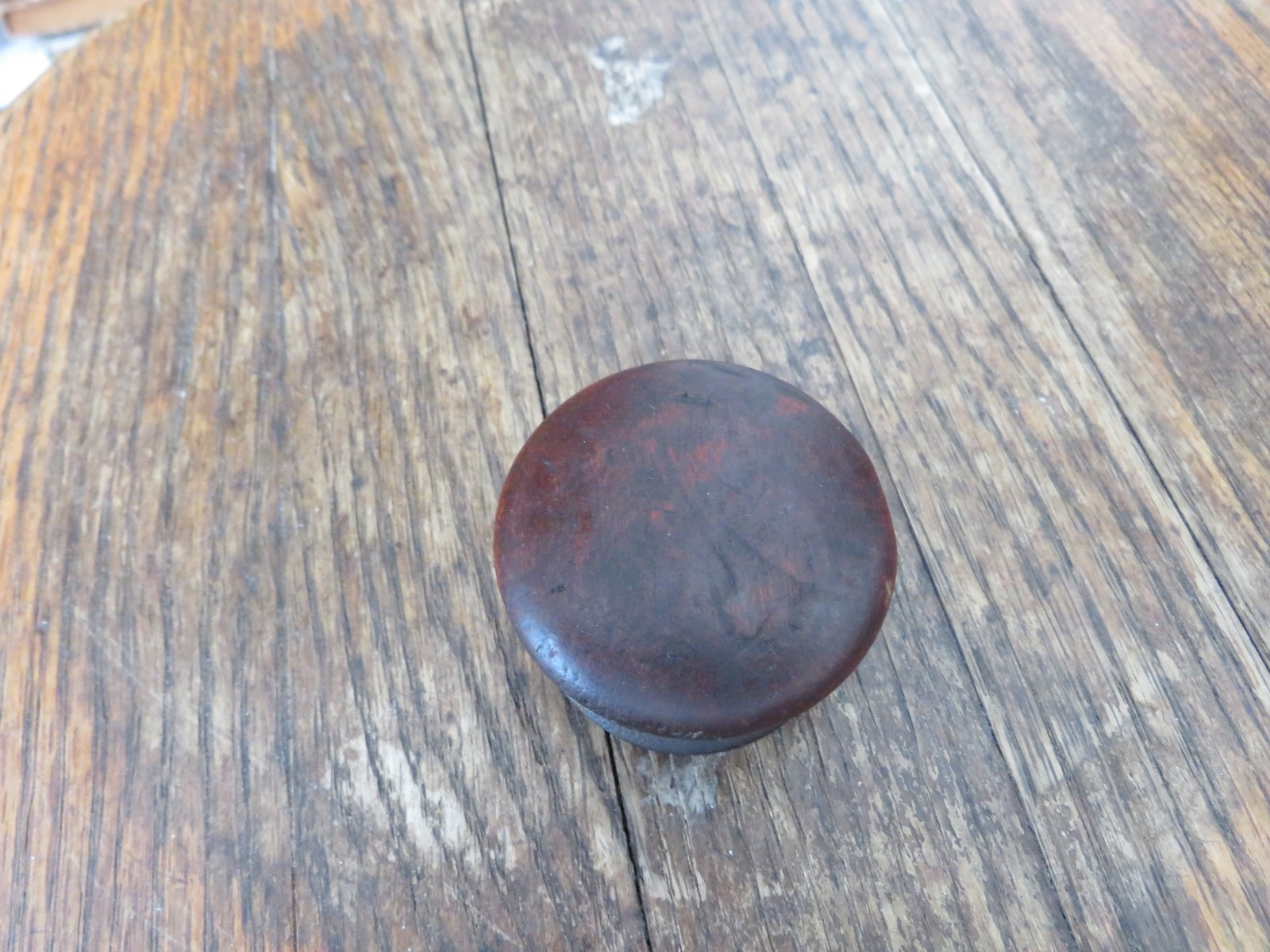 Antique Victorian Wooden Drawer Pull Knob, 1 7/8 Inch