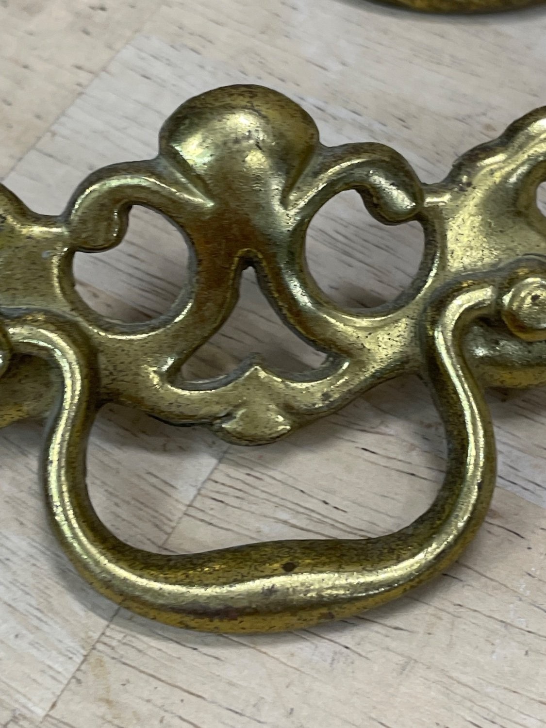 Vintage Keeler Brass Co 42094 Kbc 3 Chippendale Drawer Pulls Set of 4 Center