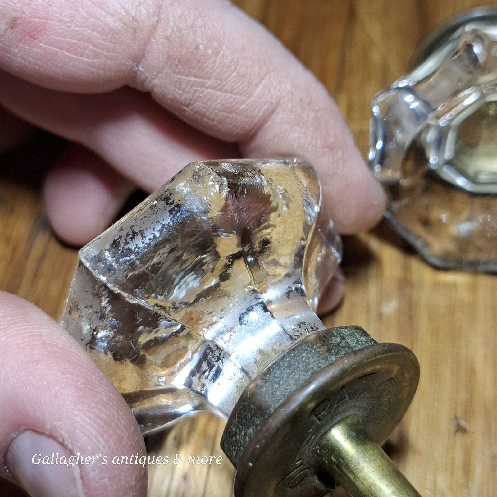 Antique Glass Knob Handle Drawer Cabinet Lot Of 4 Pat Oct 1901