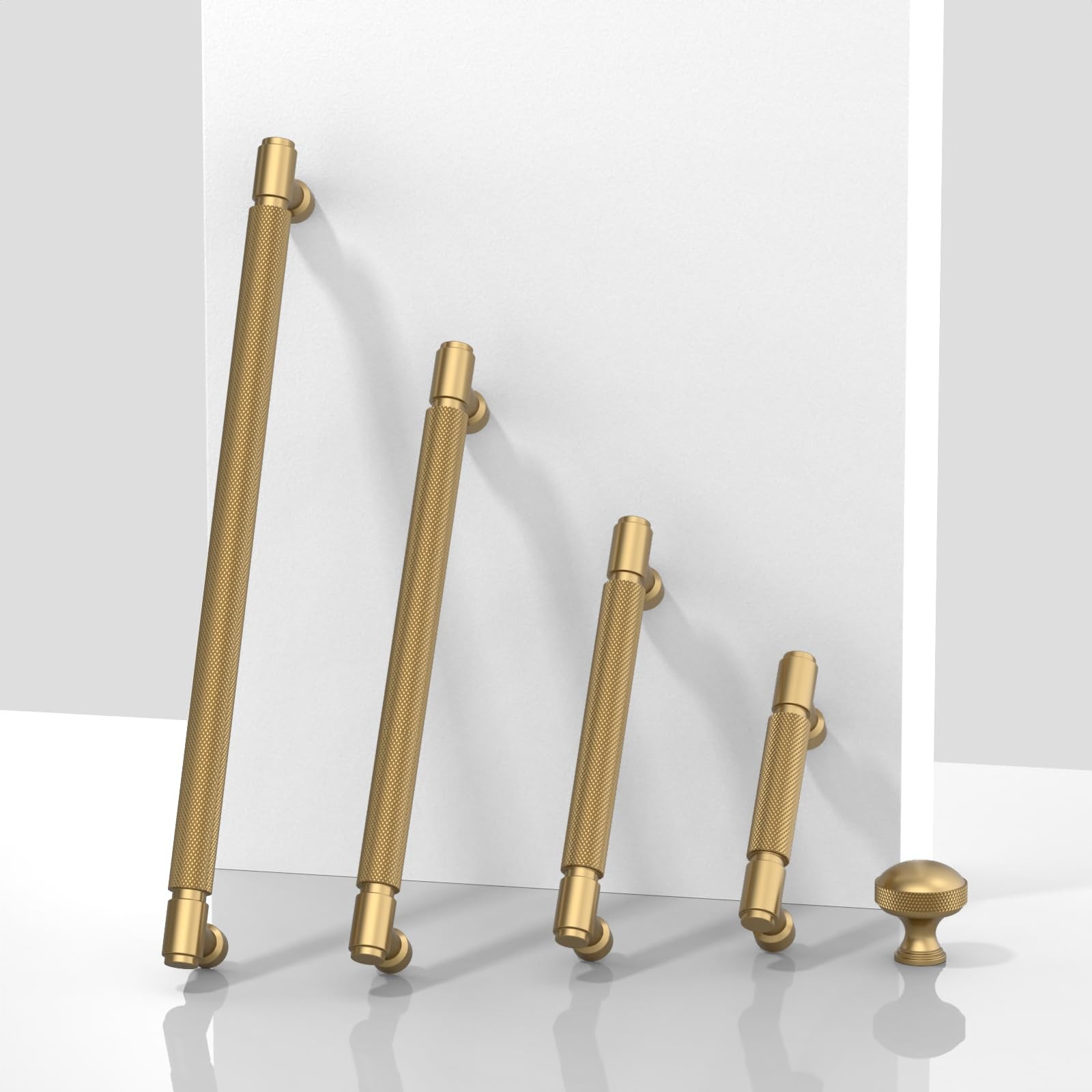 Asimerdeco 10 Pack Champagne Bronze Knurled Cabinet Pulls 7.5 Inch192Mm Kitchen