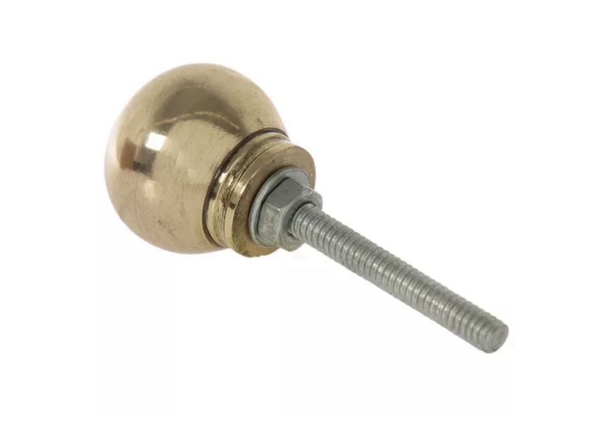Solid Polished Brass Ball Drawer Knobs Vintage Style Cannon Ball Cabinet Pulls