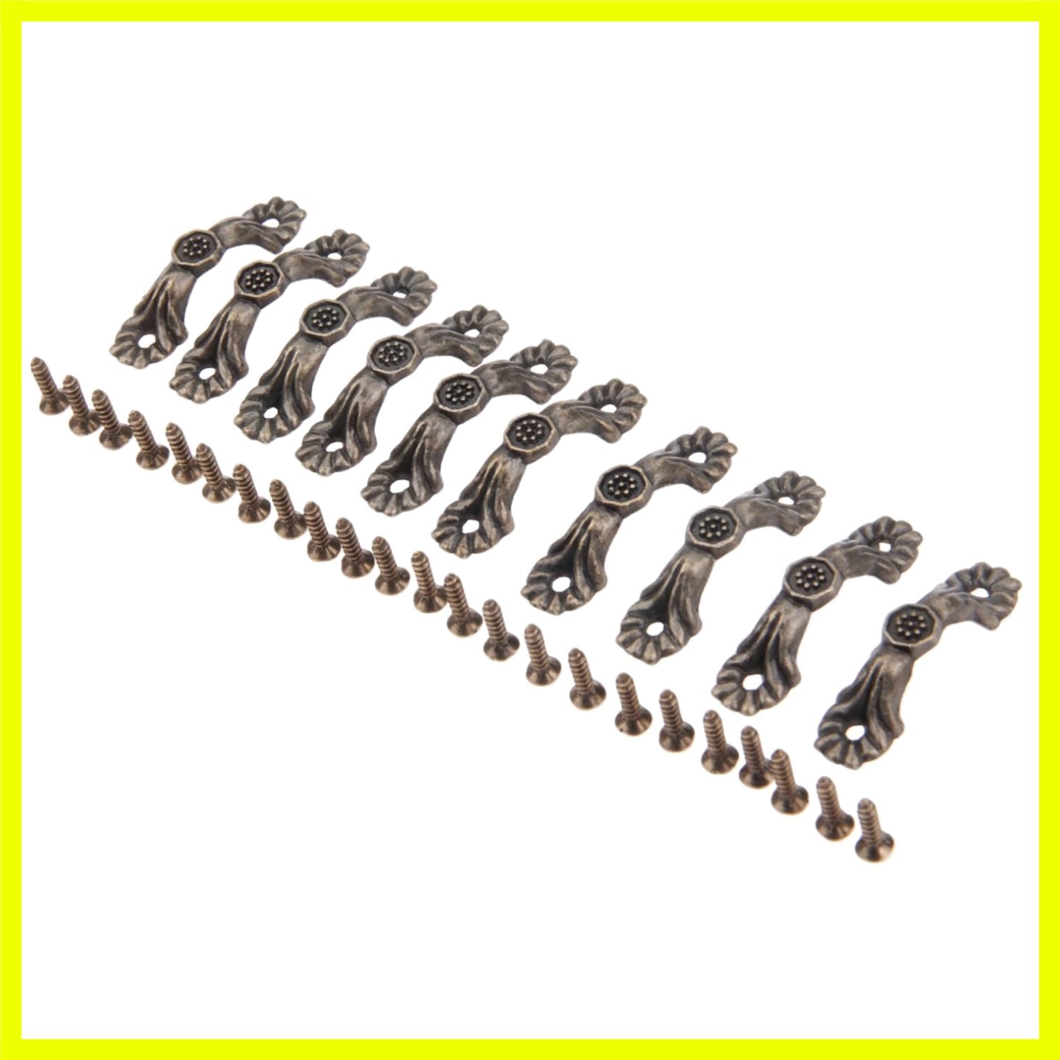 Decorative 10-Piece Antique Bronze Knob Set – 1.46″ Vintage Cabinet Hardware
