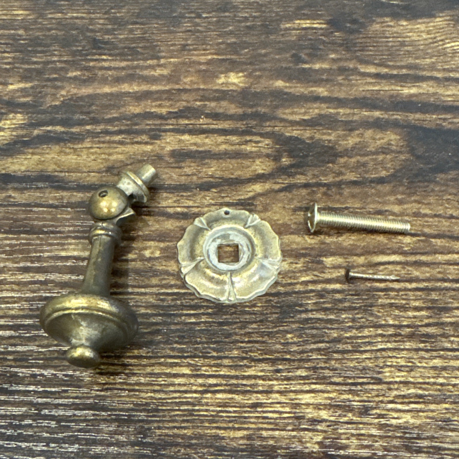 Drexel Esperanto Drawer Pull Teardrop Brass Dresser Handle Backplate Vintage MCM