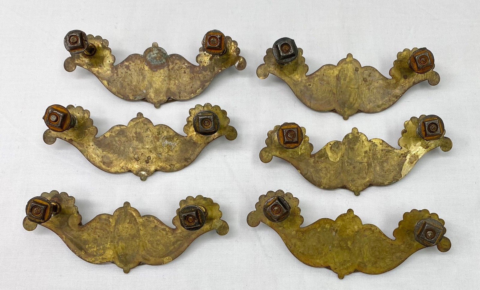 6 Antique Drop Bail Pull Drawer Cabinet Handle Ornate Eastlake Hardware