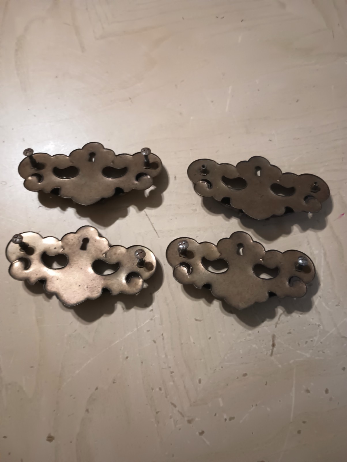 Vintage Metal Batwing Chippendale Drawer/ Bail Pulls DIY Rehab Project Furniture